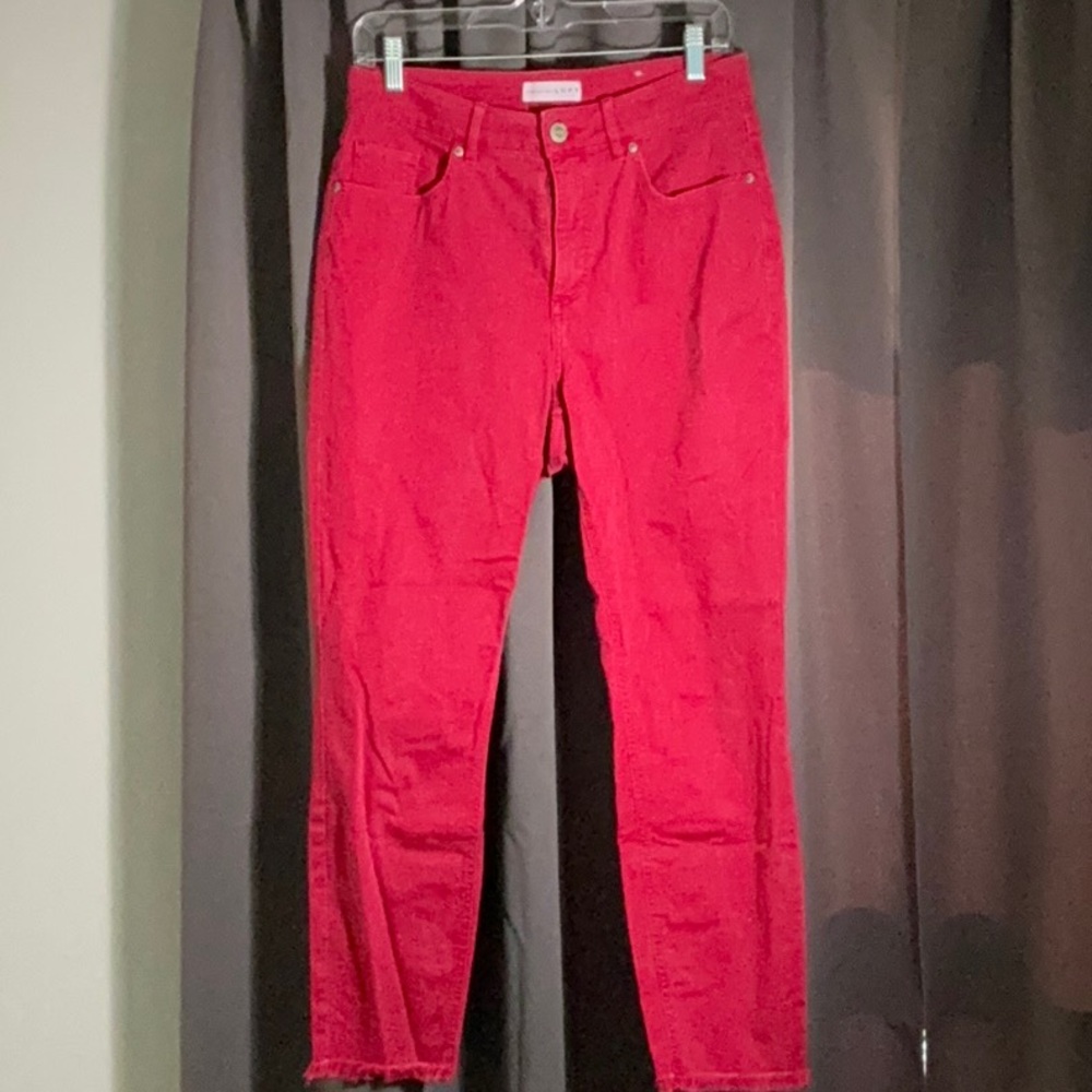 LOFT Bright Red Denim Pants